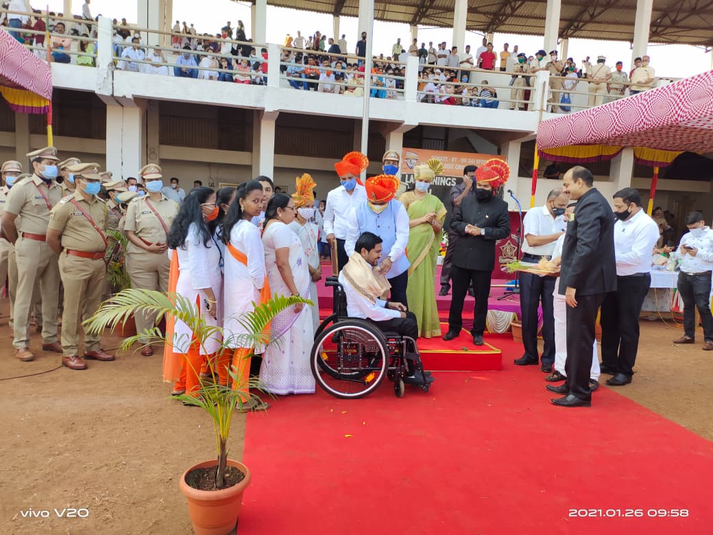 Mr.Sanket Sanjay Chalke Honoured with the District Disability Person Inspiration Award 2021